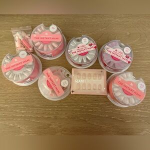 Glamnetic Pink and White Press-On Nail Set